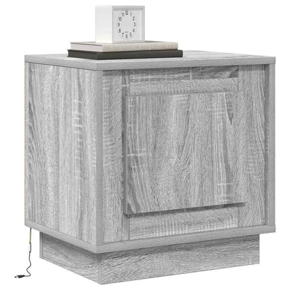 Bedside Cabinet with Grey 44 x 34.5 x 45 cm Engineered wood