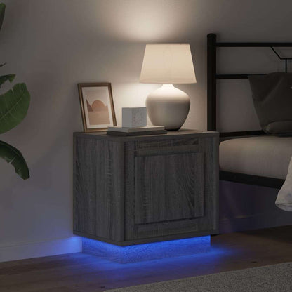 Bedside Cabinet 2 pcs Grey 44 x 34.5 x 45 cm Engineered wood