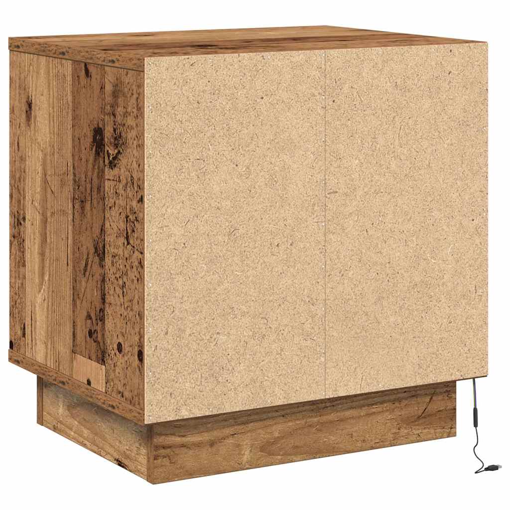 Bedside Cabinet with 2 pcs Old wood 44 x 34.5 x 45 cm