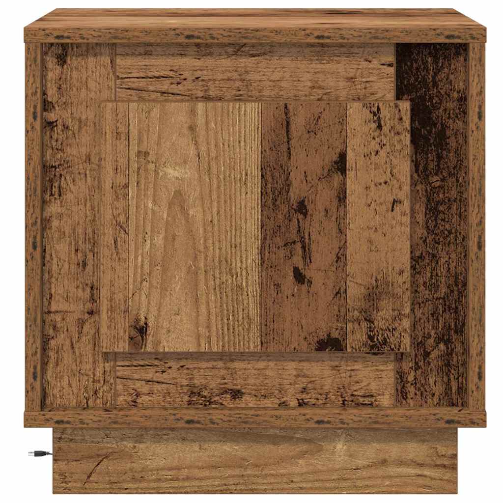 Bedside Cabinet with 2 pcs Old wood 44 x 34.5 x 45 cm