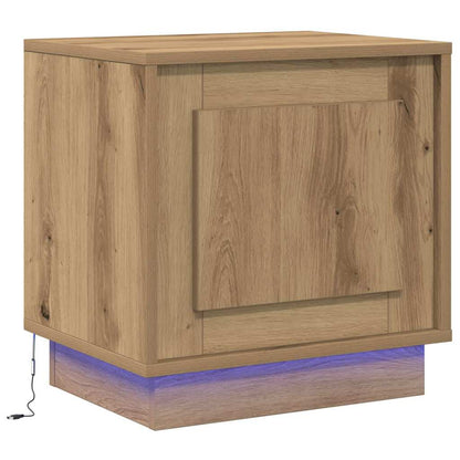 Bedside Cabinet with 2 pcs Artisan oak 44 x 34.5 x 45 cm