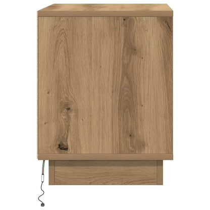 Bedside Cabinet with 2 pcs Artisan oak 44 x 34.5 x 45 cm