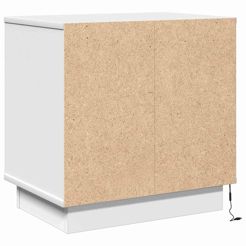 Bedside Cabinet with White 50 x 34.5 x 50 cm Engineered wood