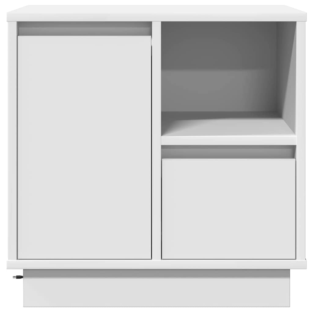 Bedside Cabinet with White 50 x 34.5 x 50 cm Engineered wood