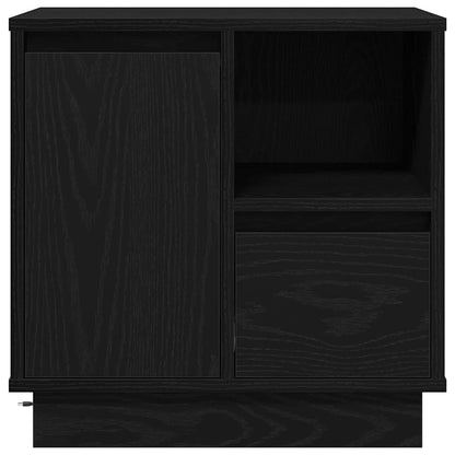 Bedside Cabinet with Black 50 x 34.5 x 50 cm Engineered wood