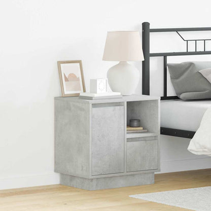 Bedside Cabinet Concrete grey 50 x 34.5 x 50 cm Engineered wood