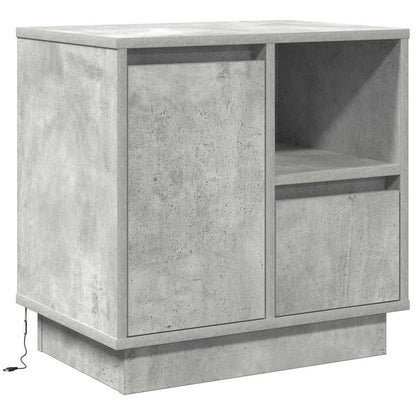 Bedside Cabinet Concrete grey 50 x 34.5 x 50 cm Engineered wood