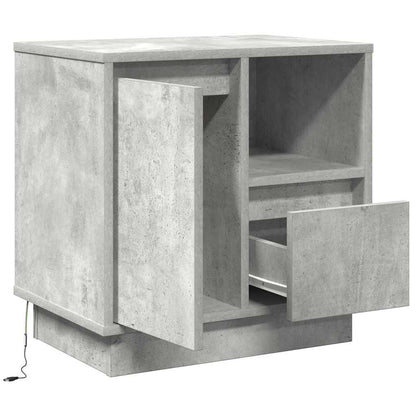 Bedside Cabinet Concrete grey 50 x 34.5 x 50 cm Engineered wood