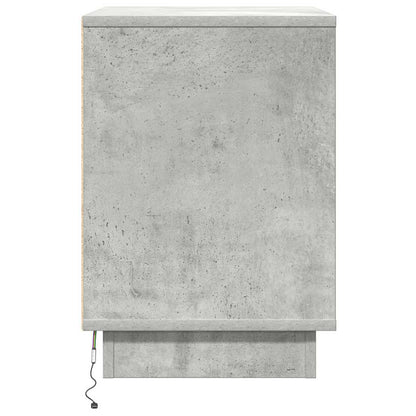 Bedside Cabinet Concrete grey 50 x 34.5 x 50 cm Engineered wood