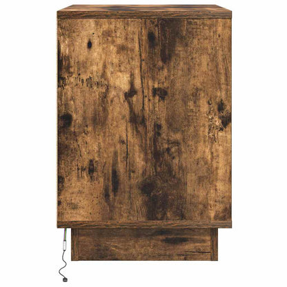 Bedside Cabinet Smoked oak 50 x 34.5 x 50 cm Engineered wood