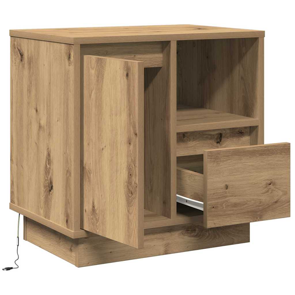 Bedside Cabinet Artisan oak 50 x 34.5 x 50 cm Engineered wood