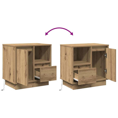 Bedside Cabinet Artisan oak 50 x 34.5 x 50 cm Engineered wood