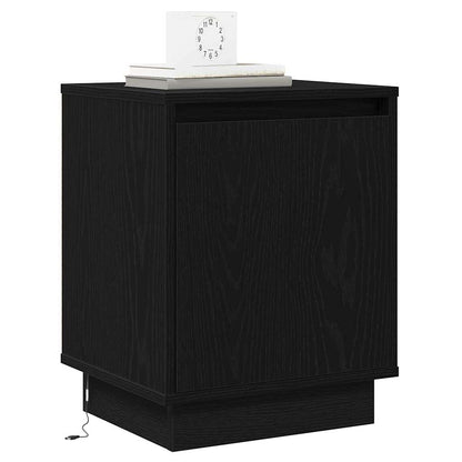 Bedside Cabinet with Black 39 x 34.5 x 50 cm Engineered wood