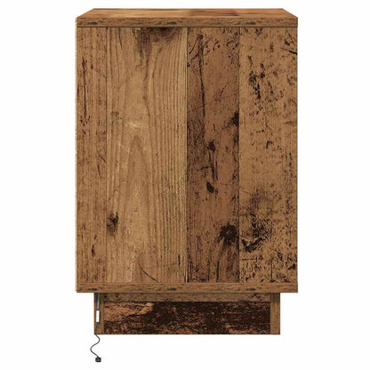 Bedside Cabinet with 2 pcs Old wood 39 x 34.5 x 50 cm