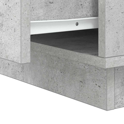 Bedside Cabinet Concrete grey 39 x 34.5 x 50 cm Engineered wood