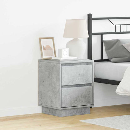 Bedside Cabinet Concrete grey 39 x 34.5 x 50 cm Engineered wood