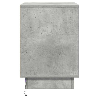 Bedside Cabinet with 2 pcs Concrete grey 39 x 34.5 x 50 cm