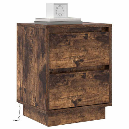 Bedside Cabinet Smoked Oak 39 x 34.5 x 50 cm Engineered wood