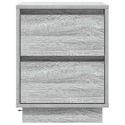 Bedside Cabinet with Grey 39 x 34.5 x 50 cm Engineered wood