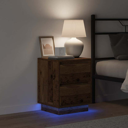 Bedside Cabinet with Old Wood 39 x 34.5 x 50 cm Engineered wood