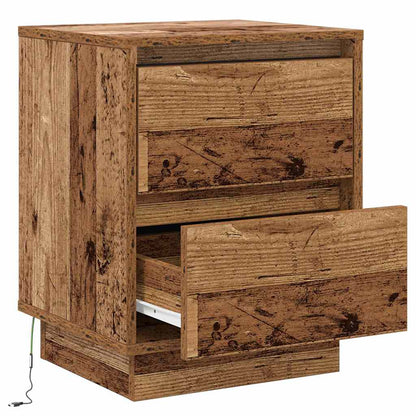 Bedside Cabinet with Old Wood 39 x 34.5 x 50 cm Engineered wood