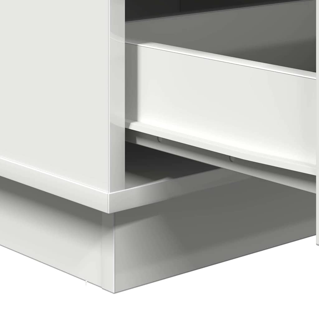 Bedside Cabinet with White 39 x 34.5 x 65 cm Engineered wood