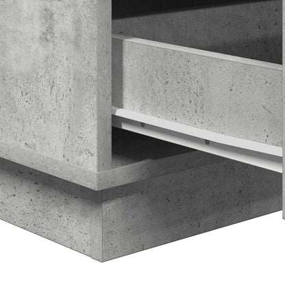 Bedside Cabinet Concrete Grey 39 x 34.5 x 65 cm Engineered wood