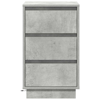 Bedside Cabinet Concrete Grey 39 x 34.5 x 65 cm Engineered wood