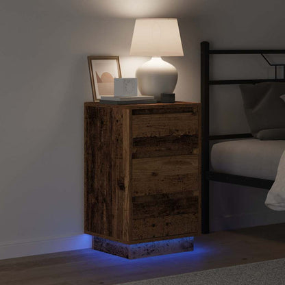 Bedside Cabinet with Old Wood 39 x 34.5 x 65 cm Engineered wood