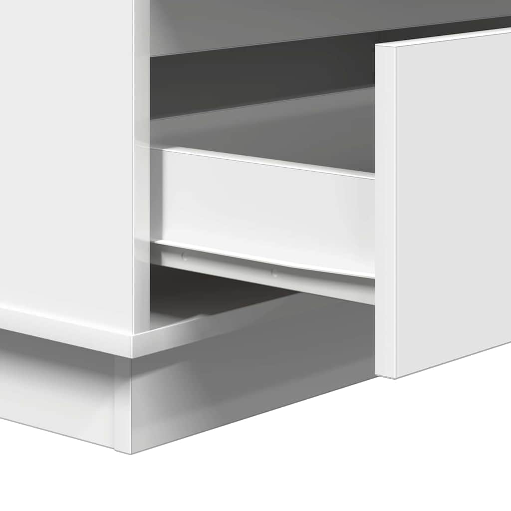 Bedside Cabinet with White 71 x 34.5 x 75 cm Engineered wood
