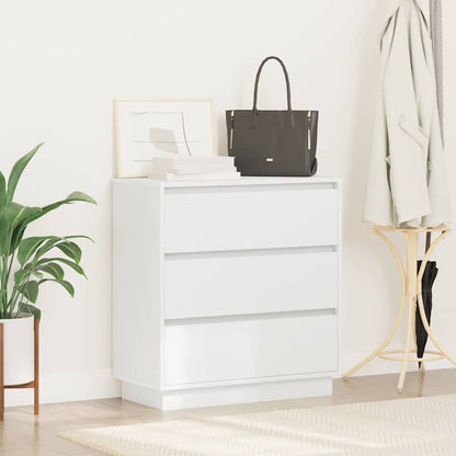 Bedside Cabinet with White 71 x 34.5 x 75 cm Engineered wood