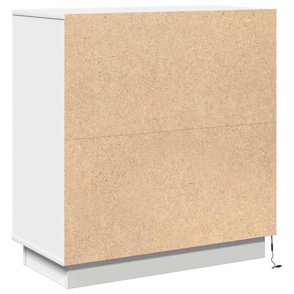 Bedside Cabinet with White 71 x 34.5 x 75 cm Engineered wood