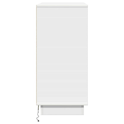 Bedside Cabinet with White 71 x 34.5 x 75 cm Engineered wood
