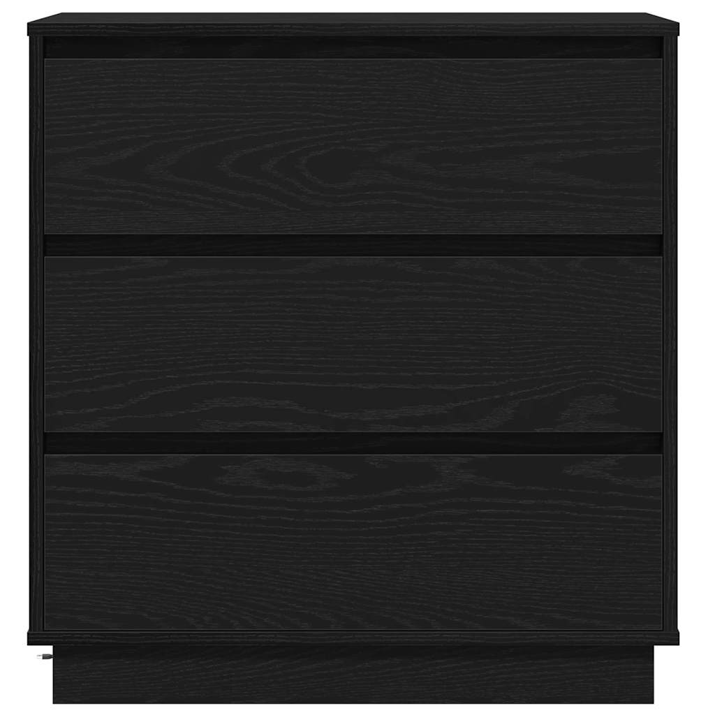 Bedside Cabinet with Black 71 x 34.5 x 75 cm Engineered wood