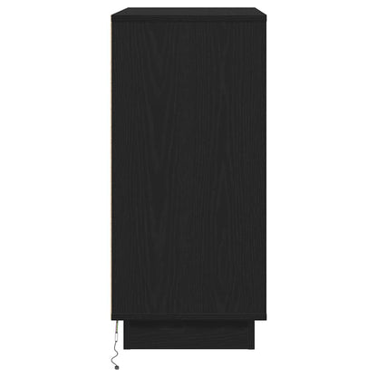 Bedside Cabinet with Black 71 x 34.5 x 75 cm Engineered wood