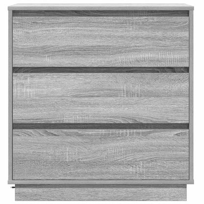 Bedside Cabinet with Grey 71 x 34.5 x 75 cm Engineered wood