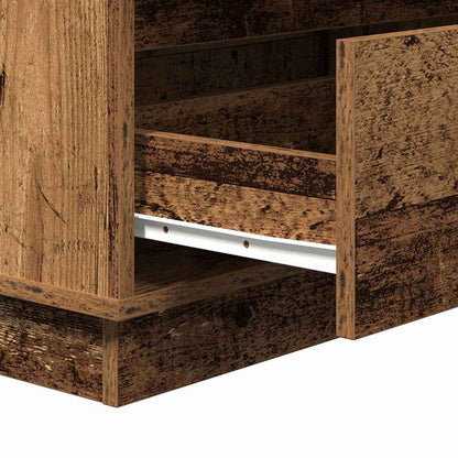 Bedside Cabinet with Old wood 71 x 34.5 x 75 cm Engineered wood