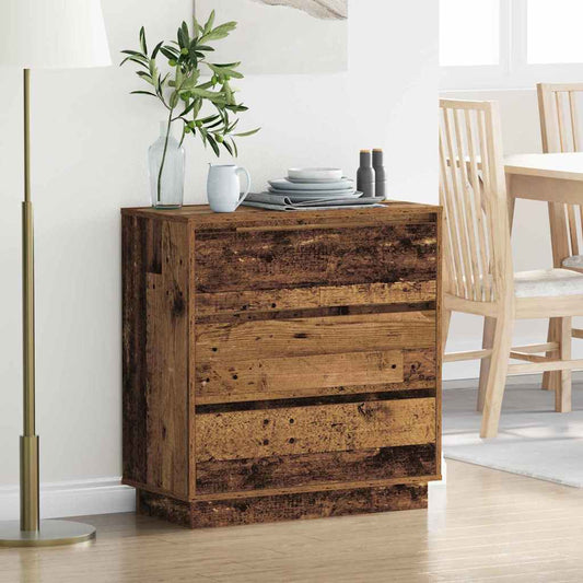 Bedside Cabinet with Old wood 71 x 34.5 x 75 cm Engineered wood