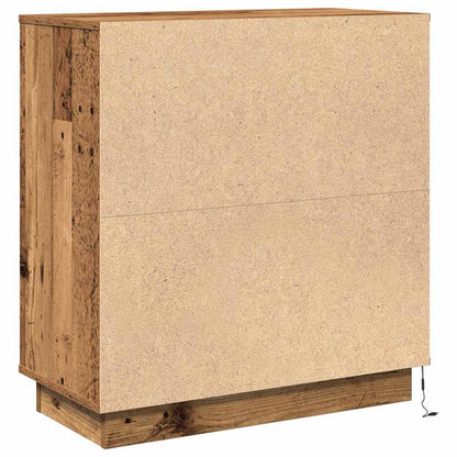 Bedside Cabinet with Old wood 71 x 34.5 x 75 cm Engineered wood