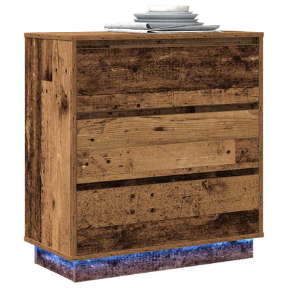 Bedside Cabinet with Old wood 71 x 34.5 x 75 cm Engineered wood