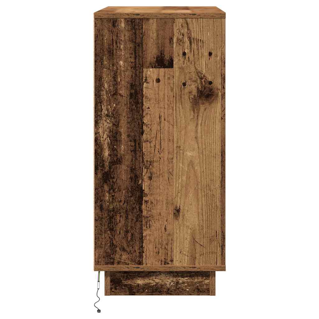 Bedside Cabinet with Old wood 71 x 34.5 x 75 cm Engineered wood