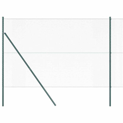 Fence with Posts Green 1.6 x 10 m PVC-coated steel
