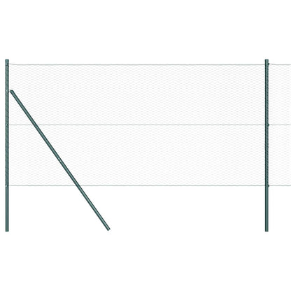 Fence with Posts Green 1.2 x 50 m PVC-coated steel