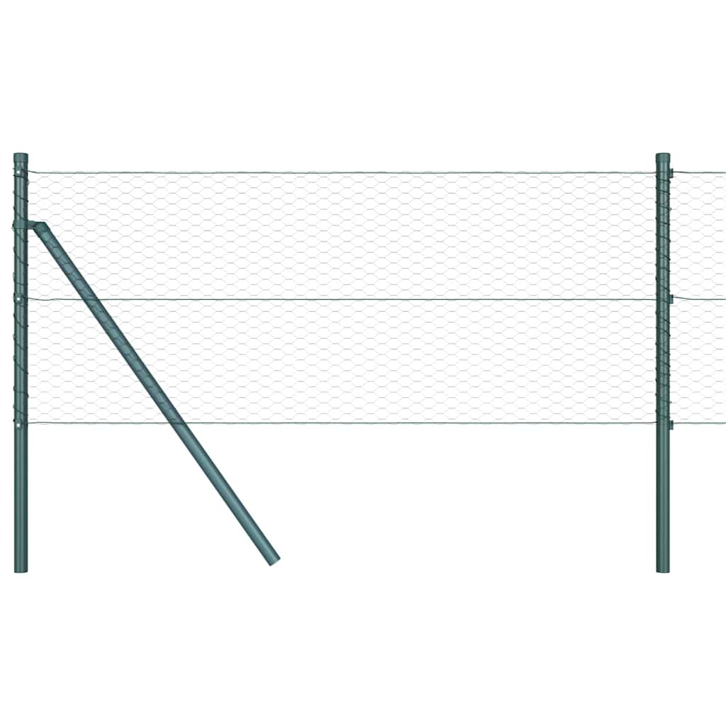 Fence with Posts Grey 0.6 x 50 m PVC-coated steel