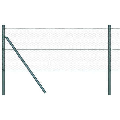 Fence with Posts Grey 0.6 x 50 m PVC-coated steel