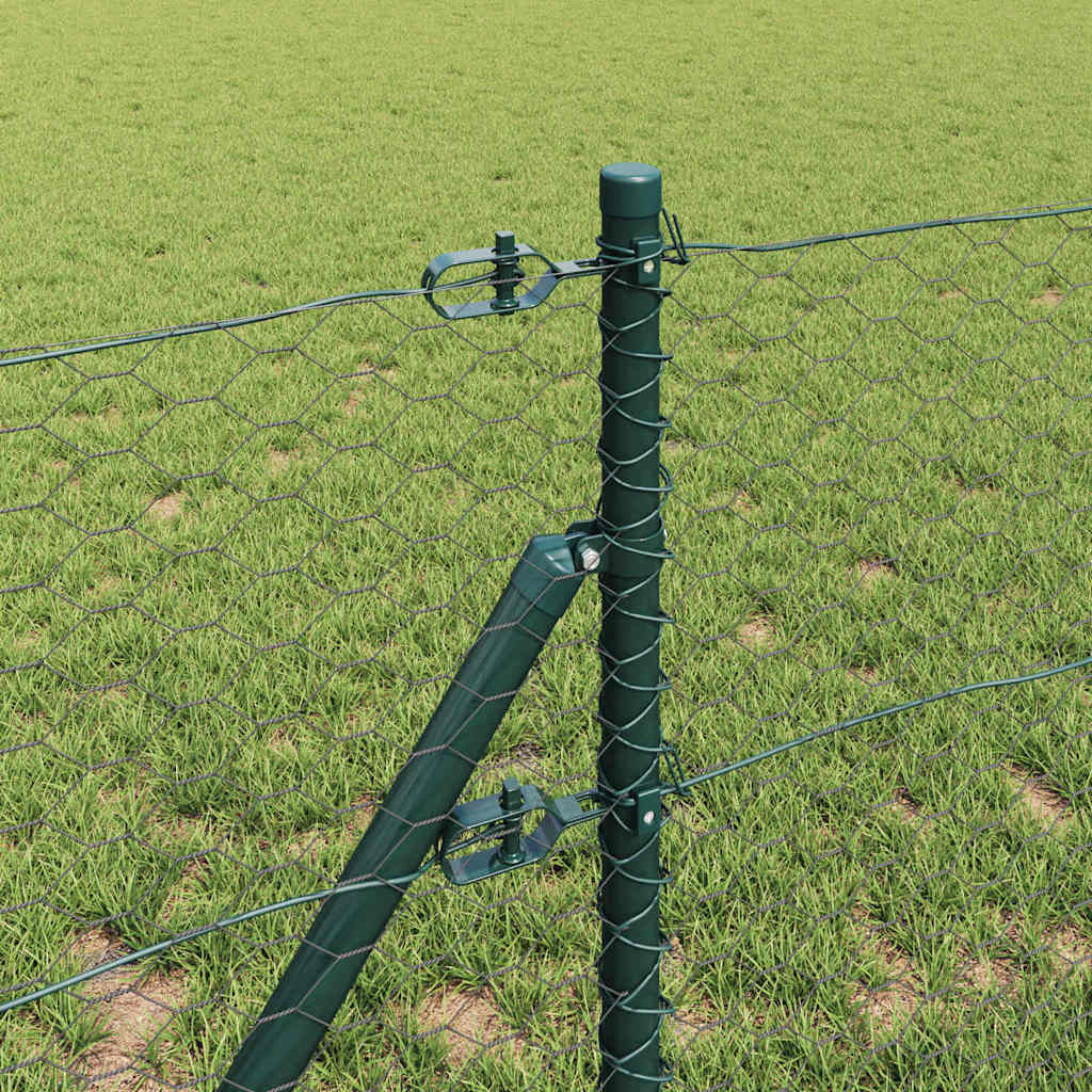 Fence with Posts Grey 0.6 x 50 m PVC-coated steel