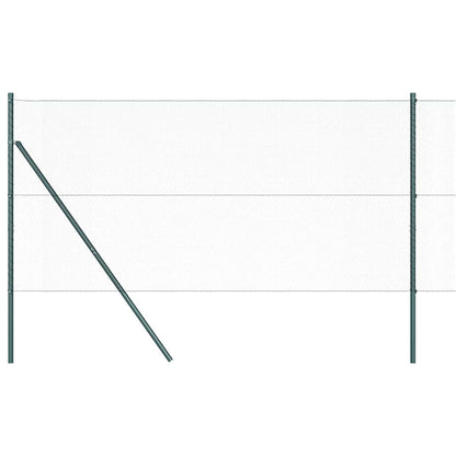 Fence with Posts Grey 1.4 x 50 m PVC-coated steel