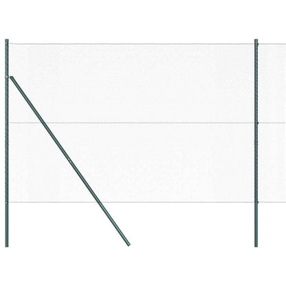 Fence with Posts Grey 1.5 x 50 m PVC-coated steel