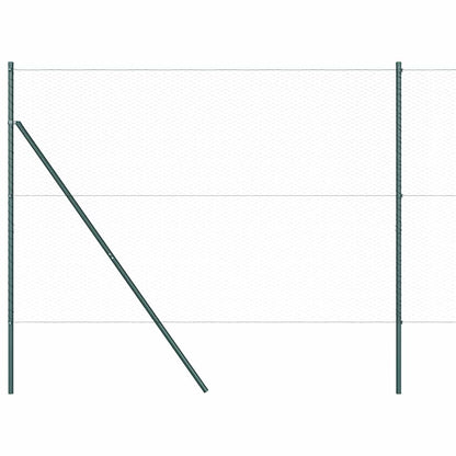 Fence with Posts Grey 1.6 x 50 m PVC-coated steel