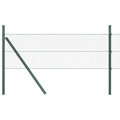 Fence with Posts Grey 0.4 x 100 m PVC-coated steel